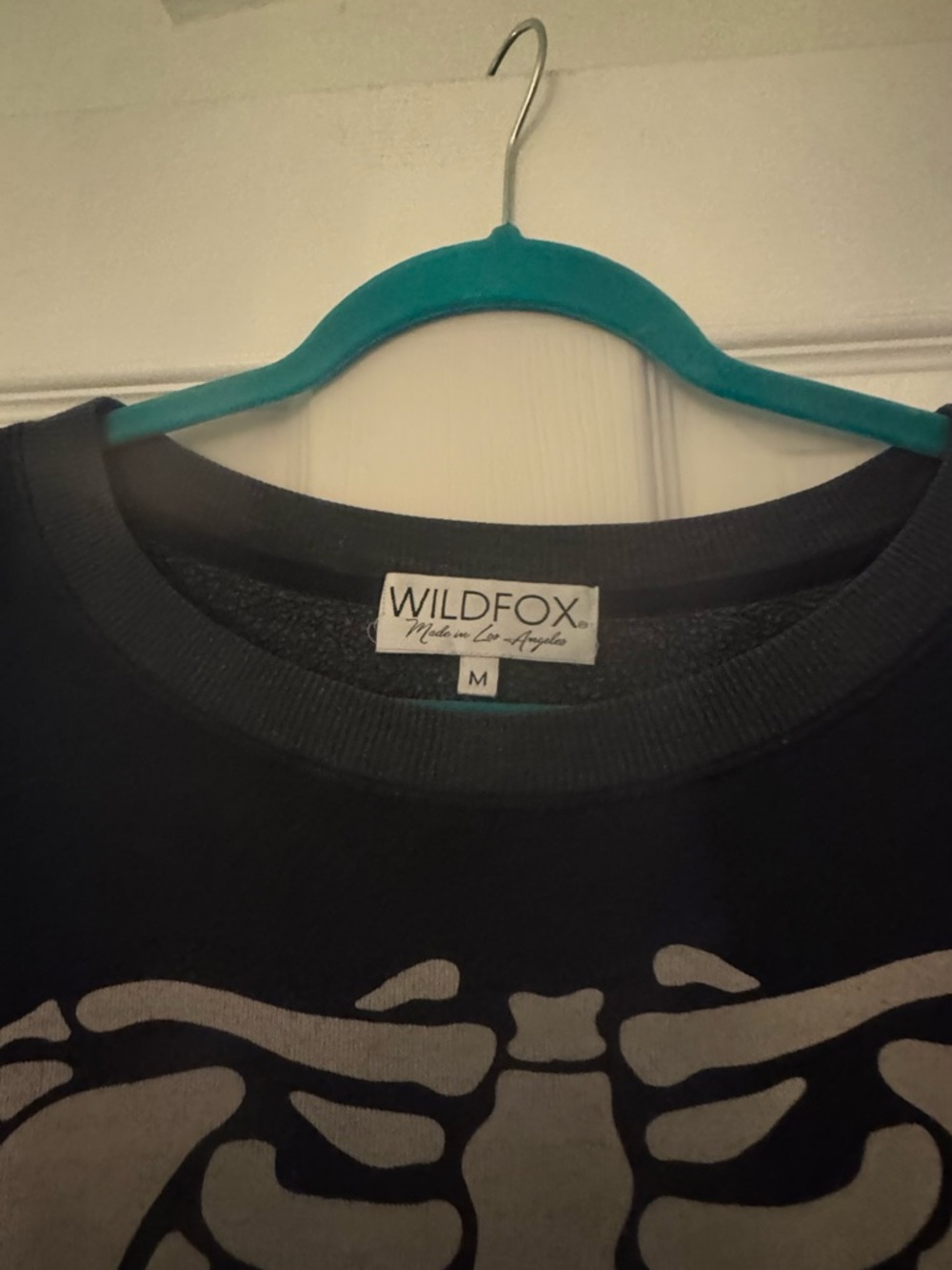 Wildfox Black Sweatshirt with White Skeleton Graphic - Picture 5 of 8